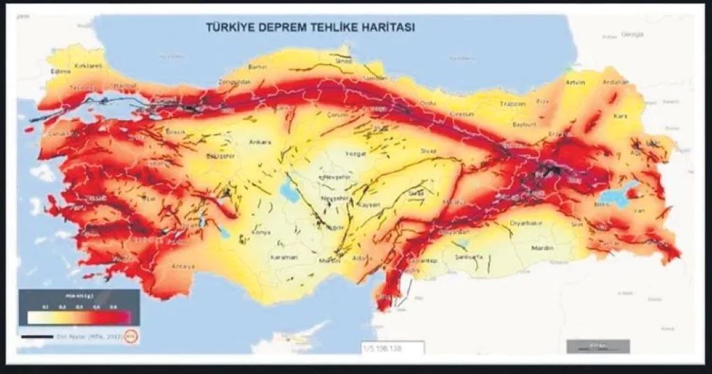 Türkiye’de 485 Diri Fay Hattı! Harita Güncellendi!