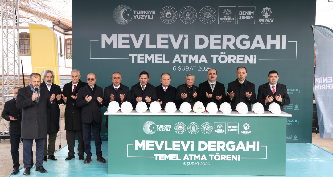 Konya’da Mevlana Türbesi Arkasında Tarihi Dönüşüm: Mevlevi Dergâhı’nın Temeli Atıldı