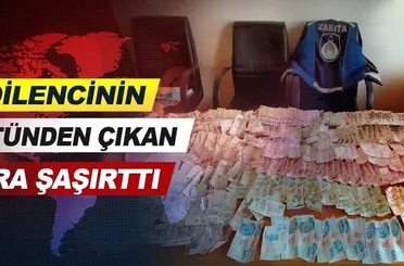 Bu paraların hepsi, Konya'da bir dilencinin üzerinden çıktı