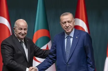Cumhurbaşkanı Erdoğan İle Cezayir Cumhurbaşkanı Tebbun Görüştü