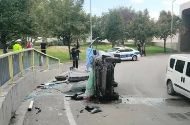 Konya’da Feci Kaza! Otomobil Üst Geçitten Düştü! 1 Kişi Öldü!