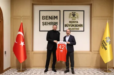 TBF Başkanı Hidayet Türkoğlu Başkan Altay’ı Ziyaret Etti