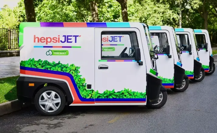 HepsiJet, yerli üretim elektrikli araçlarla kargo dağıtımına başladı