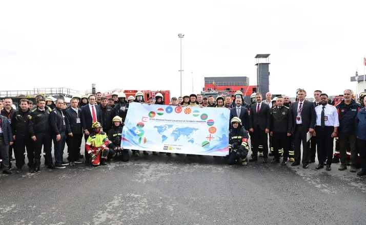 Konya’da Uluslararası İtfaiye Tatbikatı: 14 Ülkeden Ekipler Aynı Senaryoda Görev Aldı