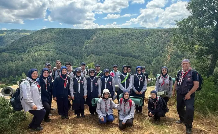 Meramlı İzciler Uluslararası Kamp Öncesi Doğada Eğitim Aldı