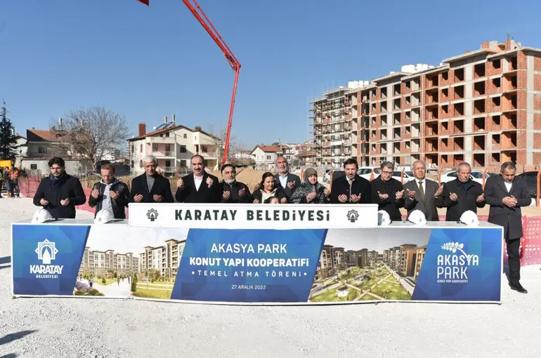 AKASYA PARK KONUT YAPI KOOPERATİFİ’NİN TEMELİ ATILDI