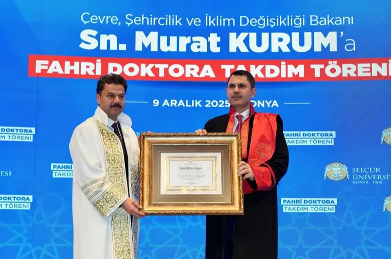 Bakan Murat Kurum’a Selçuk Üniversitesi’nden Fahri Doktora