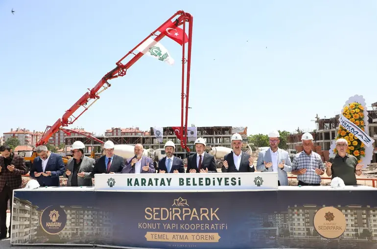 Karatay’ın 600 Dairelik 44. Konut Hamlesinde Temeller Atıldı!