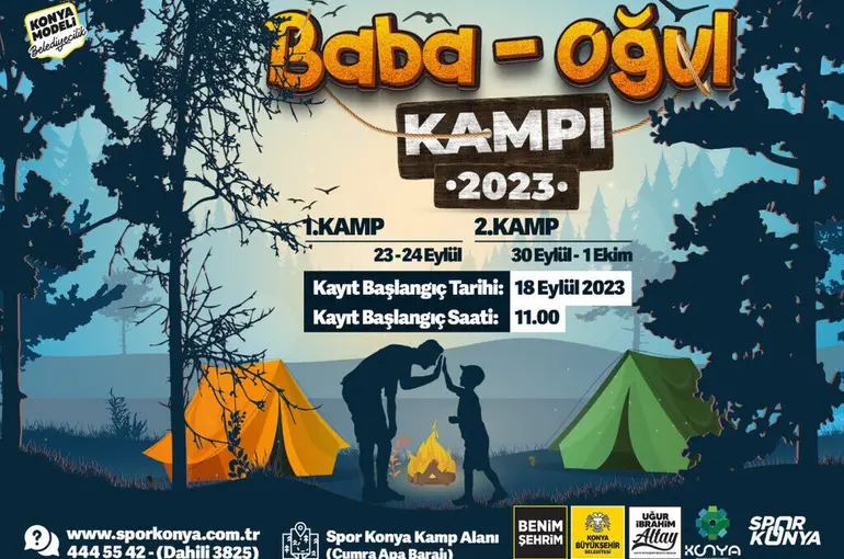 Konya Büyükşehirden Baba ve Oğullara Özel Kamp